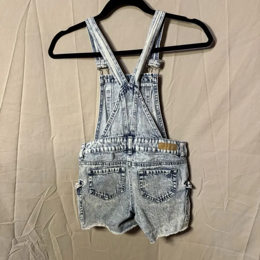 Justice I ❤️ snoopy Jean Short overalls size 7